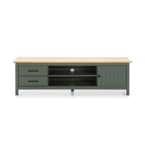 Mueble TV KOSV, Madera Verde / Natural. Vackart