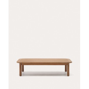 Mesa de centro Better de polycemento beige y madera maciza de acacia 120 x  70 cm FSC 100%