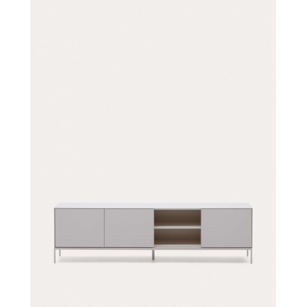 Mueble de TV Vedrana 3P, DM blanco 195x55 cm - Kave Home; M1000023LL05