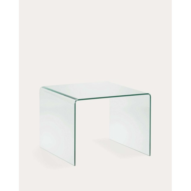 Mesa auxiliar Burano de cristal 60 x 60 cm - Kave Home. 506209TRA