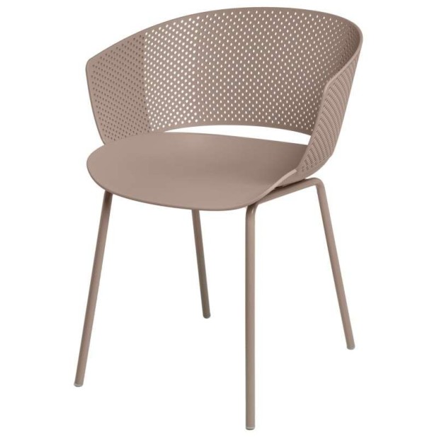 Silla RUMMELS, Polipropileno / Metal Beige - Vackart