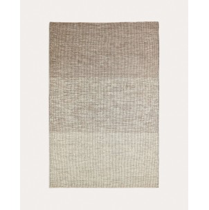 Alfombra Malenka de lana marrón 200 x 300 cm