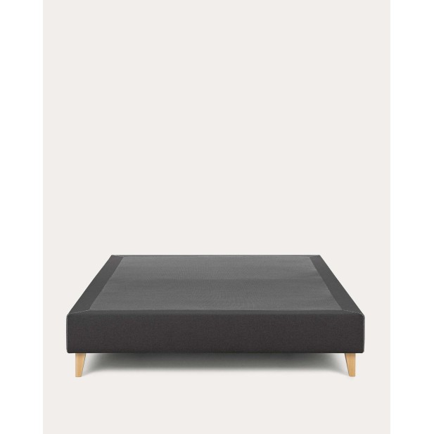 Base alta Nikos negro, madera para colchón 160x200 cm - Kave. D096VA02
