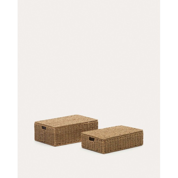 Set Tossa 2 cajas fibras nat 57x36 cm / 60x40 cm - Kave. D1200038FN46