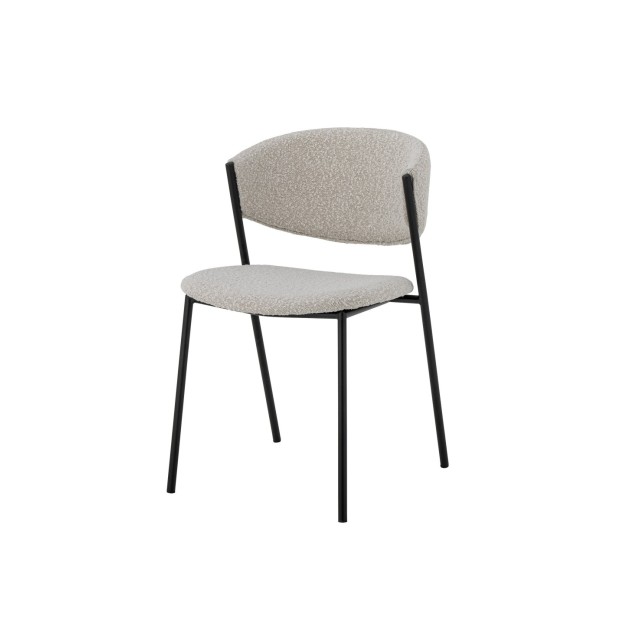 Marlo Dining Chair, White, Polyester - Bloomingville