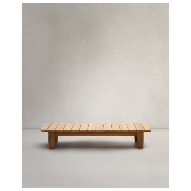 Mesa de centro Tirant de madera maciza de teca FSC 100% 140 x 70 cm - Kave Home