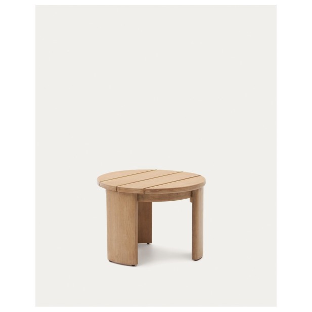 Mesa auxiliar Xoriguer de madera maciza de eucalipto Ø64,5 cm FSC 100% - Kave Home