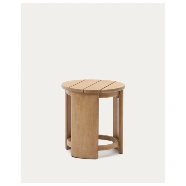 Mesa auxiliar Xoriguer de madera maciza de eucalipto Ø63,5 cm FSC 100% - Kave Home