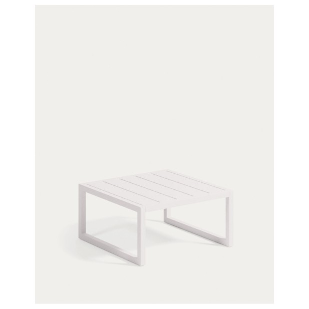 Mesa auxiliar 100% exterior Comova de aluminio blanco 60 x 60 cm - Kave Home