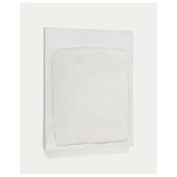 Lienzo abstracto Rodes blanco 80 x 100 cm - Kave Home