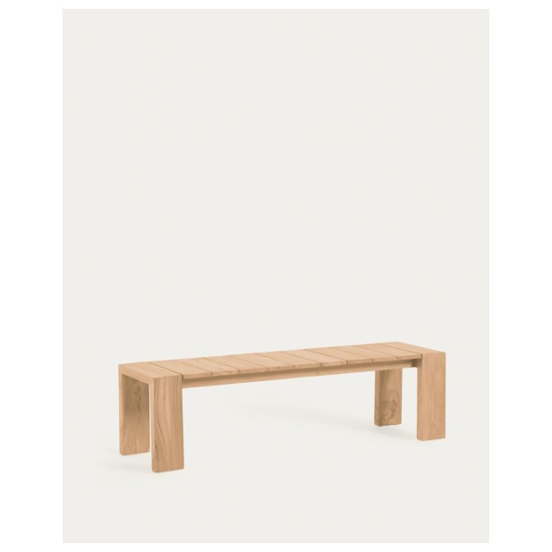 Banco de exterior Victoire de madera maciza de teca 215 cm - Kave Home