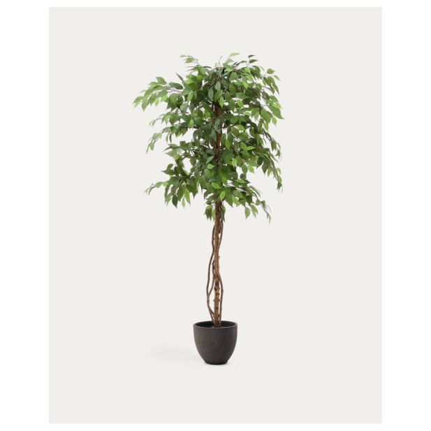 Árbol artificial Ficus con maceta negra 180 cm - Kave Home