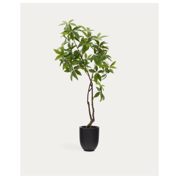 Árbol artificial Pachira con maceta negra 180 cm - Kave Home