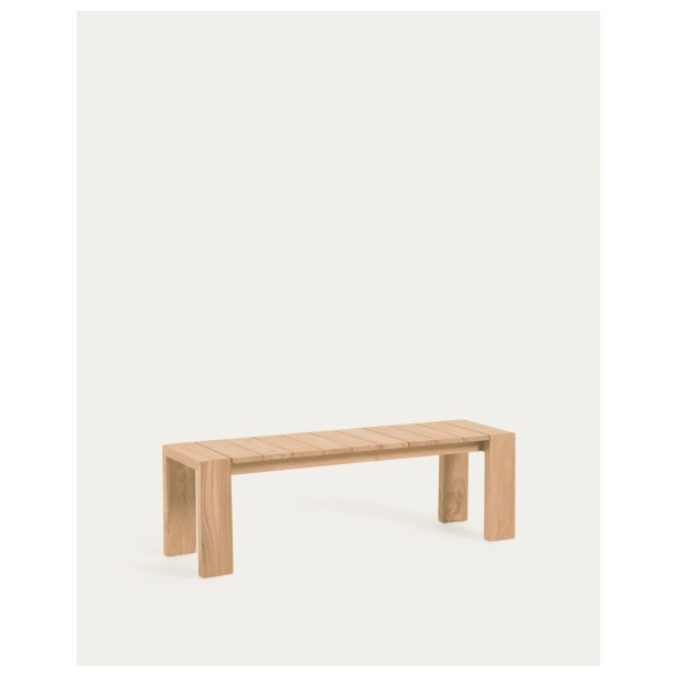 Banco de exterior Victoire de madera maciza de teca 175 cm - Kave Home