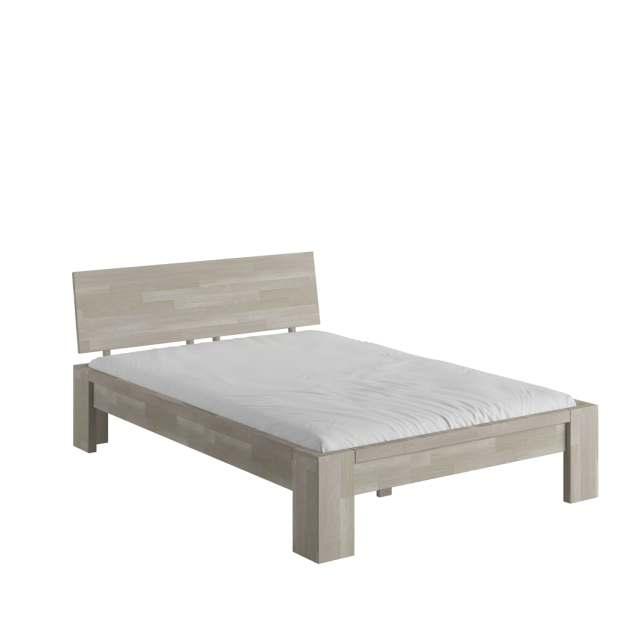 Cama MONTANA 140 cm de Madera Maciza en Roble Sonoma - Olivia Living