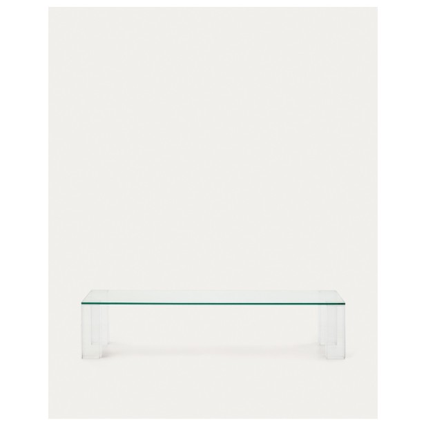 Mesa de centro Adularia de cristal templado transparente 140 x 60 cm - Kave Home