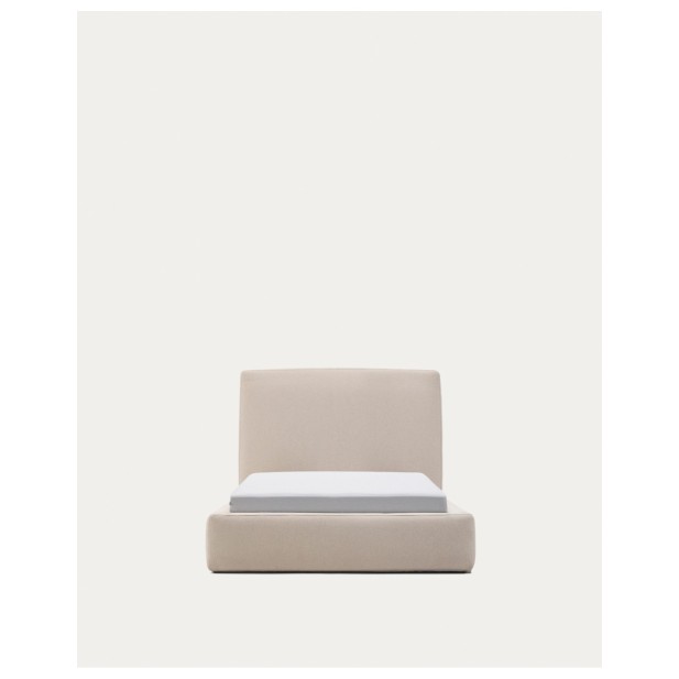 Cama desenfundable Blok beige para colchón de 90 x 200 cm FSC Mix Credit - Kave Home