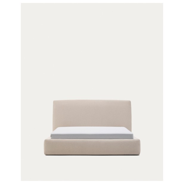 Cama desenfundable Blok beige para colchón de 160 x 200 cm FSC Mix Credit - Kave Home